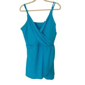NWT Lands' End Turquoise Blue XXL One Piece Womens Bathing Suit Beach Resortwear